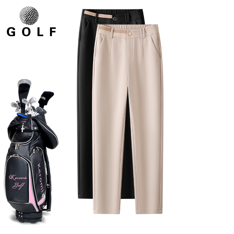 New Golf Women's Pants Summer Breathable Straight-Leg Pants Wrinkle-Free High-Waisted Slimming Golf Women's Sports Pants