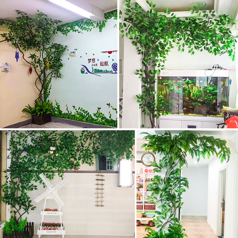 Simulation Ficus Leaves Decorative Leaves Plastic Fake