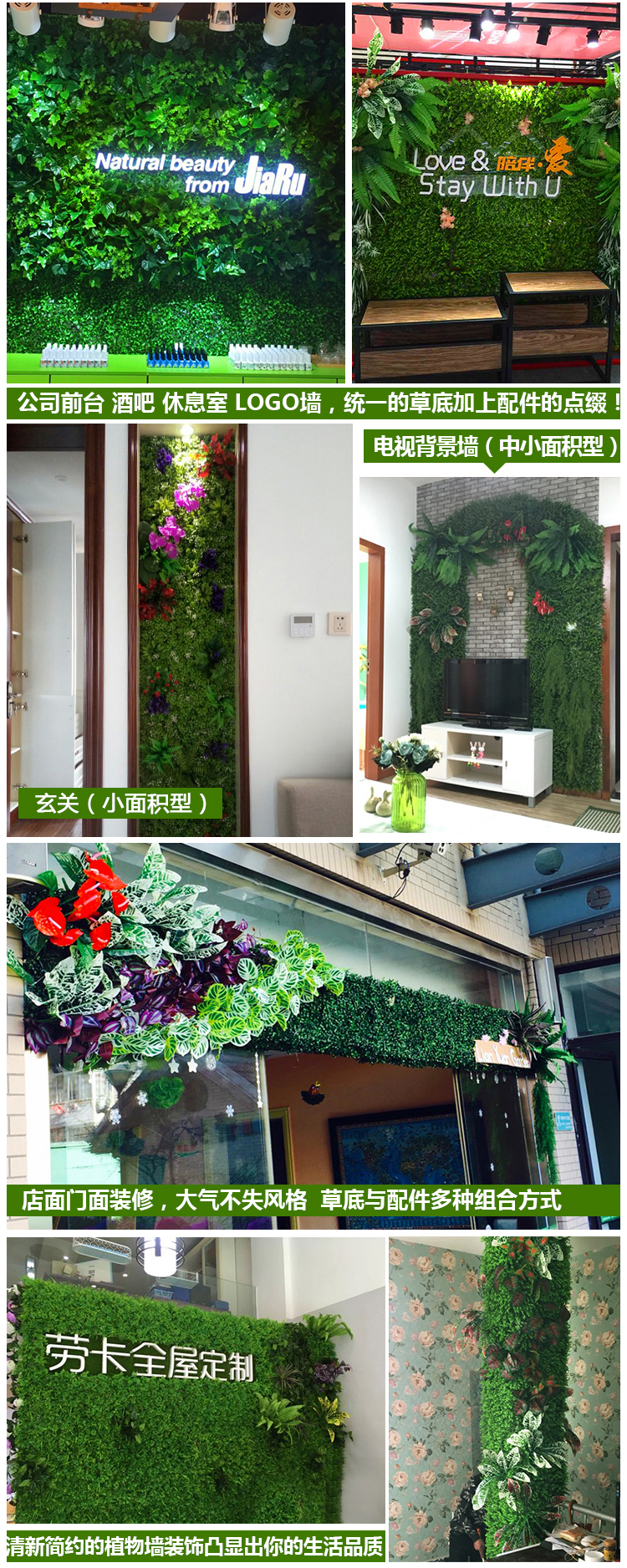 Mô phỏng cây xanh tường phụ kiện cây tường hoa cắm hoa nhựa cây cỏ trang trí cây giả - Hoa nhân tạo / Cây / Trái cây lan giả hạc đột biến