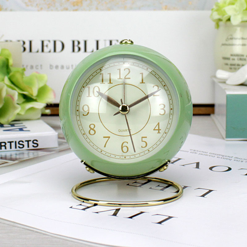 Brief alarm clock students use headboard mute bedroom creative clock desktop watches small alarm bells children girls