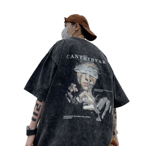 Хлопковая футболка, европейский стиль, оверсайз