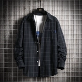 Трендовая рубашка, универсальная осенняя куртка, в корейском стиле, оверсайз, коллекция 2021