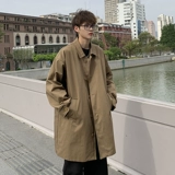 Длинный японский плащ для мальчиков, пальто, куртка, оверсайз