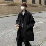 Длинный японский плащ для мальчиков, пальто, куртка, оверсайз