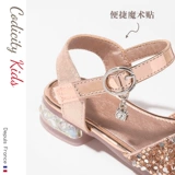 Летние сандалии, модные детские высокие туфли для принцессы, 2021 года, мягкая подошва, подходит для подростков