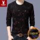 Áo len nam Playboy cộng với áo thun nhung dày chạm đáy áo trẻ trung cổ áo len ấm áp áo len nam