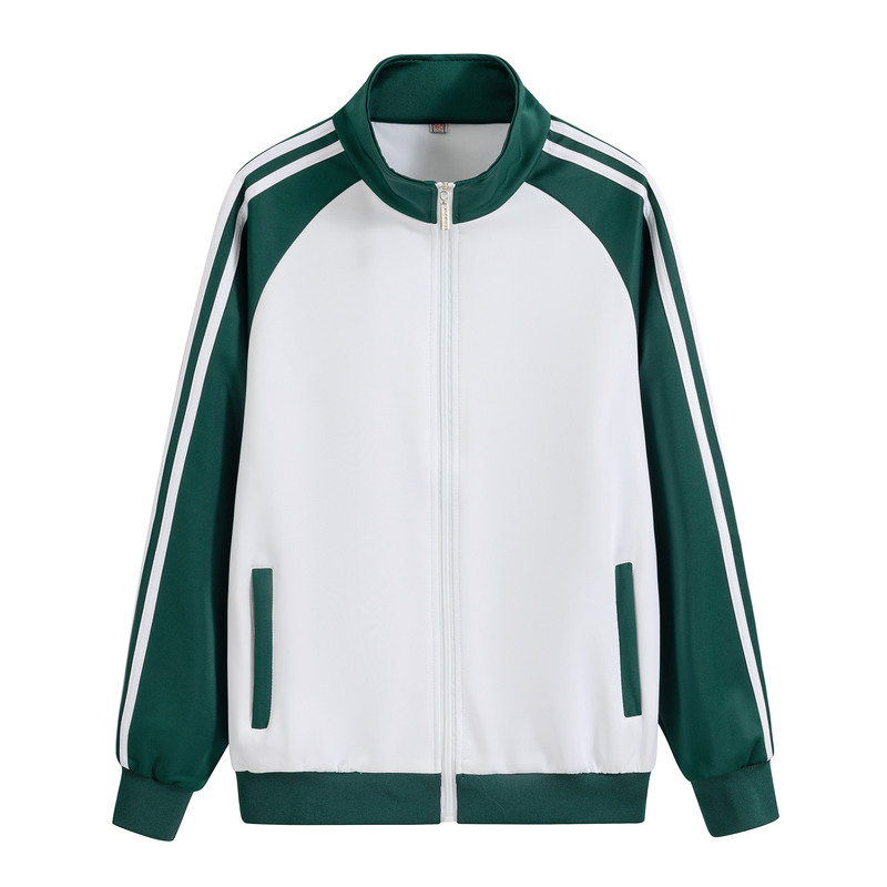 【Wait for Me after School】Green School Uniform Similar to Yu Fan's Style, Nancheng No. 7 Middle School Chen Jingshen Jacket with Three Stripes Cosplay Costume