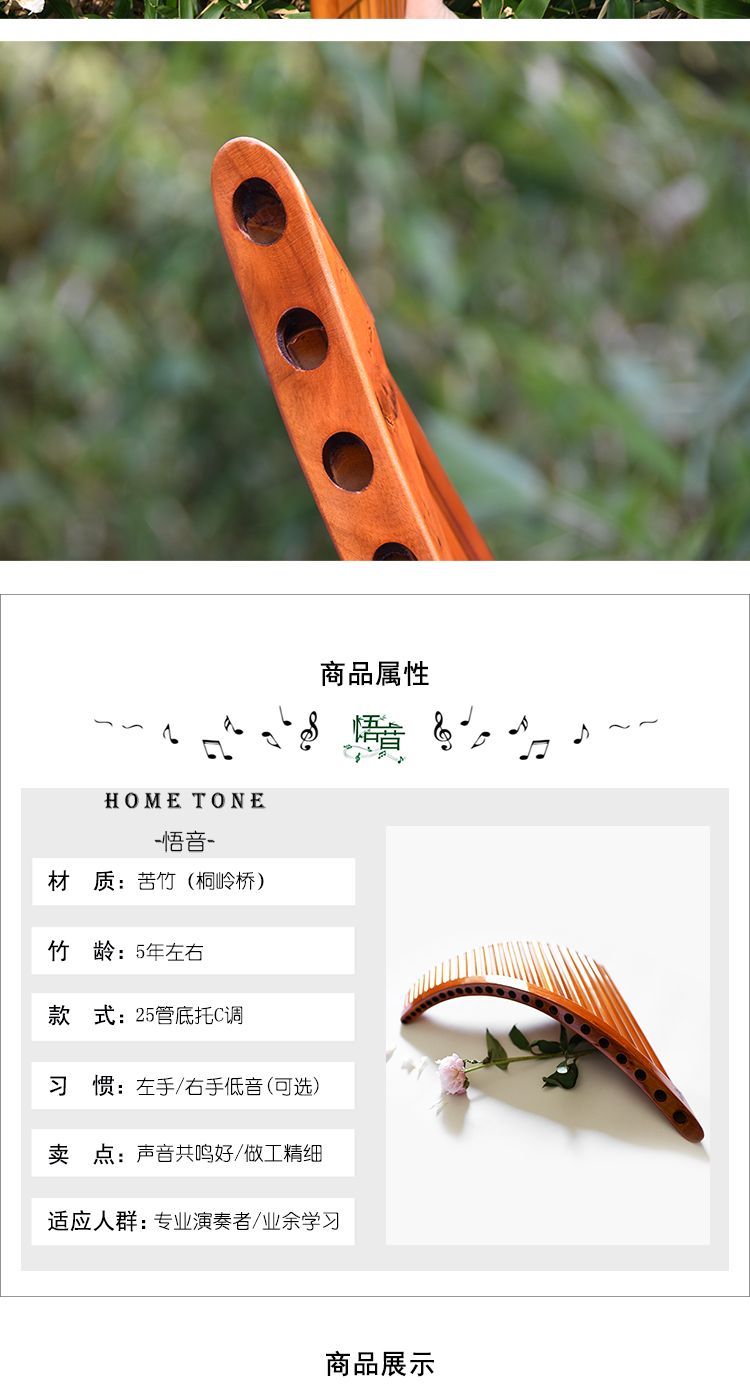 乡音 排箫 / 22 管 G 调 / C 调 Nhạc cụ chơi sáo / panfluter / nhà sản xuất nhạc cụ chuyên nghiệp - Nhạc cụ dân tộc saotrucmaomeo