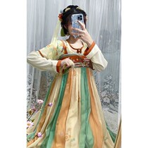 Ancient womens Han dress summer refined version of Tang Made three sets of hanging embroidered dress for adult summer style