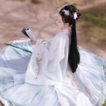 Hanfu womens six-meter pendulum Chinese style ancient dress chest skirt embroidery student fairy Ancient tulle cabbage set