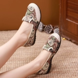 Слипоны, дышащая универсальная тканевая обувь на платформе для отдыха, в корейском стиле