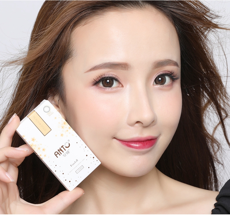 Kính áp tròng tháng tháng để ném 2 mảnh envie làm đẹp pha trộn máu châu Âu và châu Mỹ nữ đỏ với cùng một đoạn rung động đường kính lớn Li sương mù - Kính đeo mắt kính lens cận
