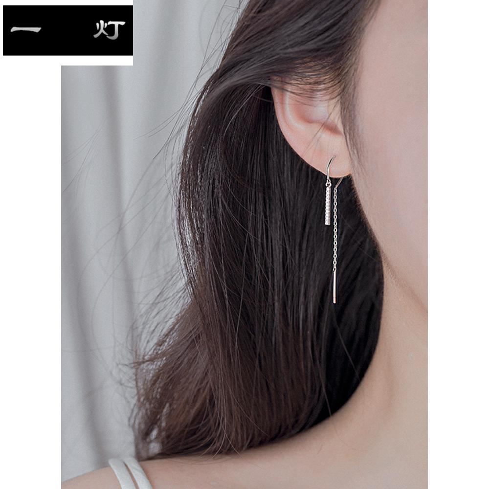  925 Pure Silver Star Gold Secretary Co-Ear Necklace Personality U Shaped Earrings Han Version Earrings 