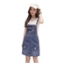 18 phiên bản Hàn Quốc 12 trẻ lớn 13 nữ 14 học sinh trung học cơ sở 15 tuổi Cô gái denim dây đeo váy 16 váy mùa hè 17 váy - Sản phẩm HOT