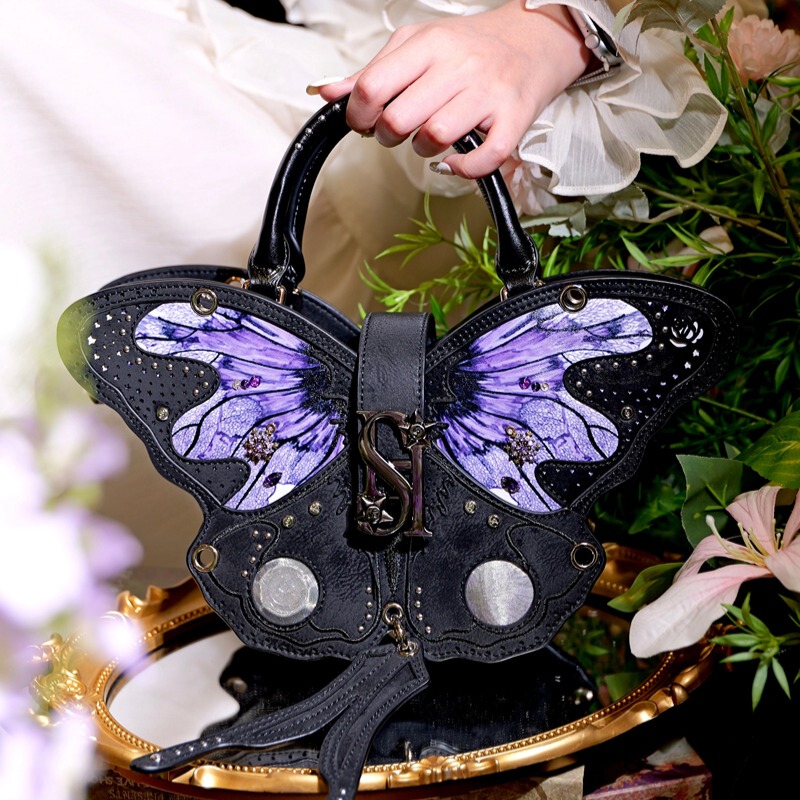 Sr3 Anthracene Original Design Women's Bag Three-Dimensional Punk Butterfly Bag Backpack Fashionable Light Luxury Crossbody Bag