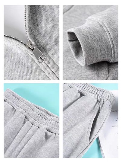 时尚百搭休闲运动服套装女春秋季卫衣大码显瘦宽松韩版学生两件套