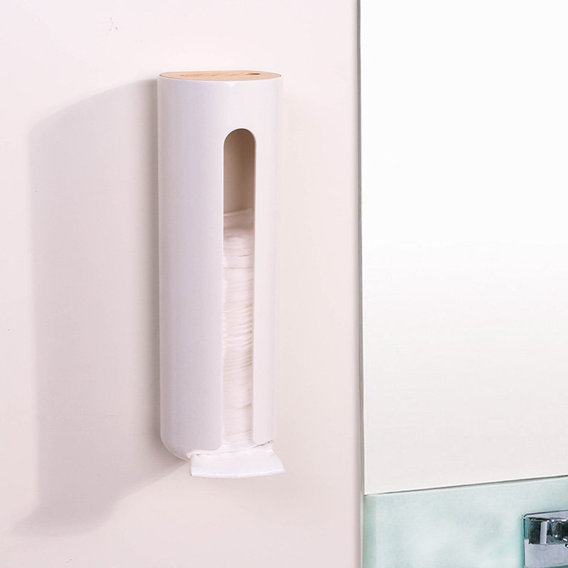 Extractable cosmetic cotton storage box wall-mounted makeup remover cotton finishing box small portable storage box transparent storage box