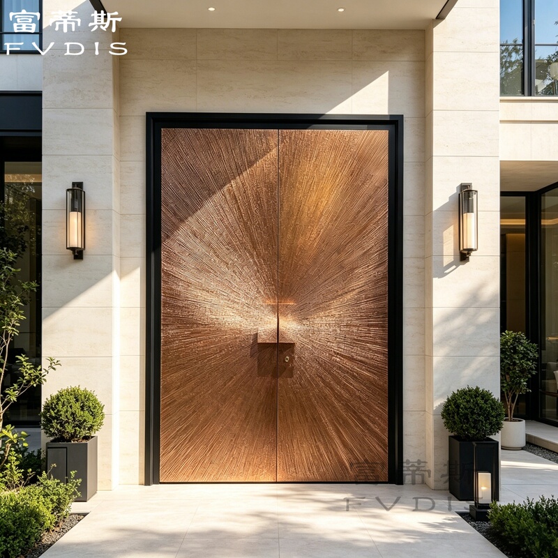 Luxurious Double-Door Villa Entrance Door, Finely Carved Cast Aluminum Alloy Double Entry Door, Rural Self-Built House Main Entrance Door Luxurious Double-Door Villa Entrance Door, Finely Carved Cast Aluminum Alloy Double Entry Door, Rural Self-Built House Main Entrance Door