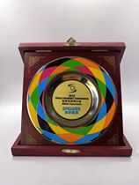 Manufacturer customized red ancient bronze color metal memorial disc Glory Retirement Award disc company to commemorate the pure bronze medal set to be made