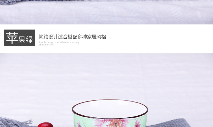 Sản phẩm mới đặc biệt hộ gia đình Nhật Bản Jingdezhen bộ đồ ăn bằng gốm sứ ăn tối bát nhỏ màu không độc hại sáng tạo bát cơm đỏ dĩa
