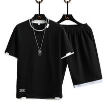 Fashionable sports suits for men summer casual shorts tops loose short-sleeved T-shirts mens two-piece suits trendy