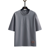 2024 mens t-shirt short-sleeved inner wear mens youth casual solid color round neck casual bottoming shirt top clothes