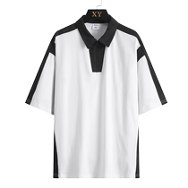 Outlet NASA lapel POLO shirt mens section t-shirt mens summer simple trendy brand lapel top