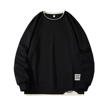 Outlet NASA sweatshirt mens 2022 autumn new round neck fake two-piece sweatshirt youth mens top clothes
