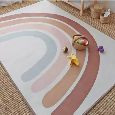 ins Nordic children's room Rainbow floor mat Climbing baby game mat Crawling mat Bedroom bedside mat Children's photography