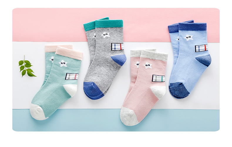 Trẻ em vớ cotton mùa thu và mùa đông nam nữ vớ trẻ em màu kẹo vớ trong cậu bé lớn dễ thương đại học gió Hàn Quốc 3-12 tuổi tất thú cho bé