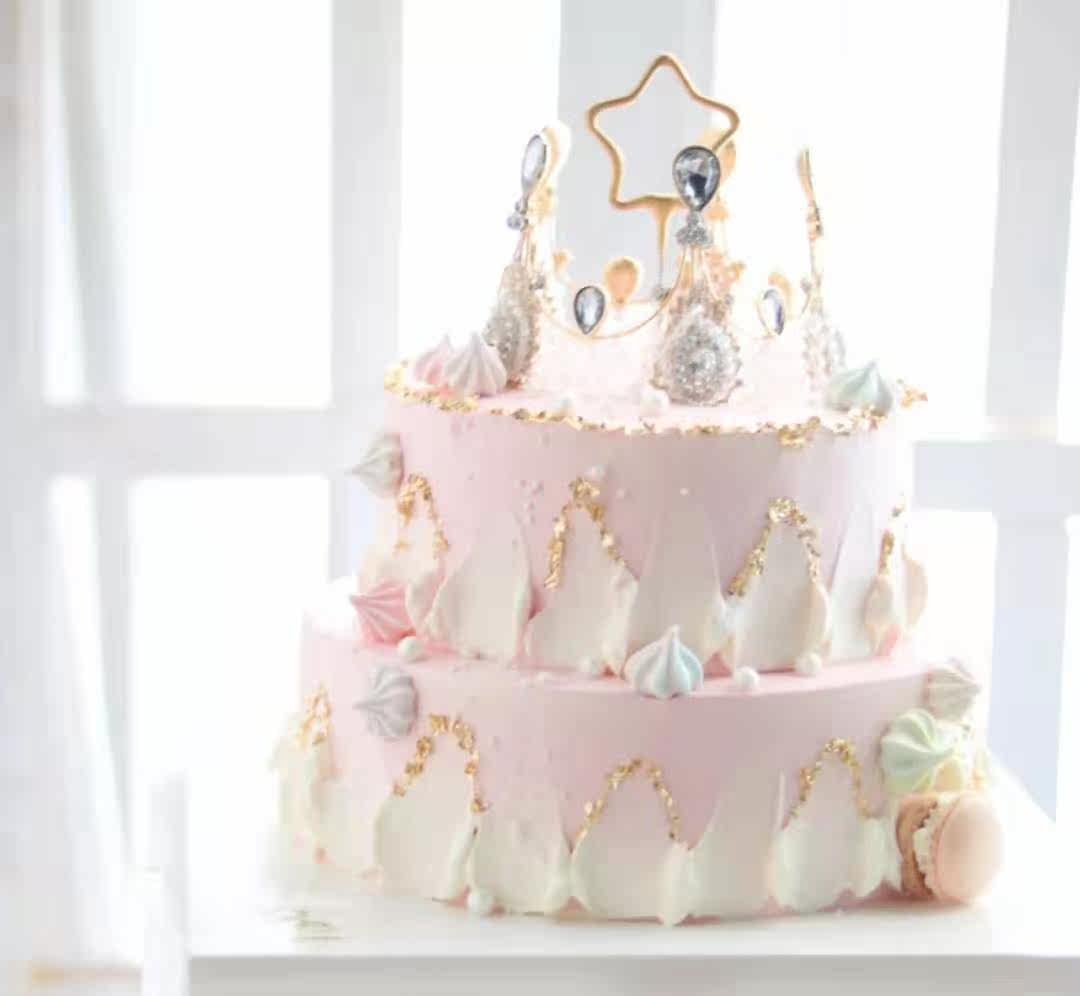 Igbel Xiamen Birthday Cake Net red cake crown cake double deck QUEEN Crown Cake