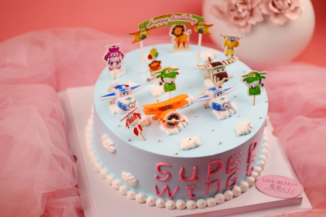 loveme Xiamen plane cartoon cake Valentine's Day cake birthday cake Super Flying Man Island free shipping