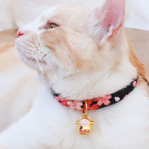 Cat Item Circle with bell Cat Collar Necklace Japan And Wind Handmade Cat Neck Ring Neck Circle Comfort Cute Pet Supplies