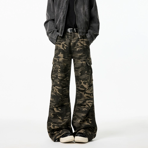 Камуфляжные летние штаны для отдыха, в американском стиле, свободный крой