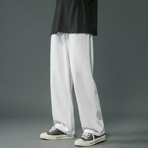 Брендовые цветные джинсы, базовые штаны, в американском стиле, оверсайз, свободный прямой крой