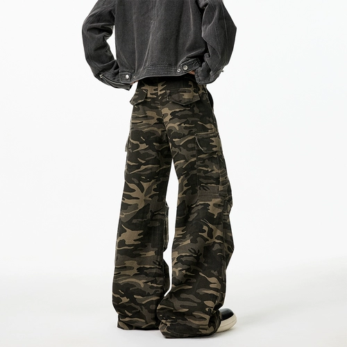Камуфляжные летние штаны для отдыха, в американском стиле, свободный крой