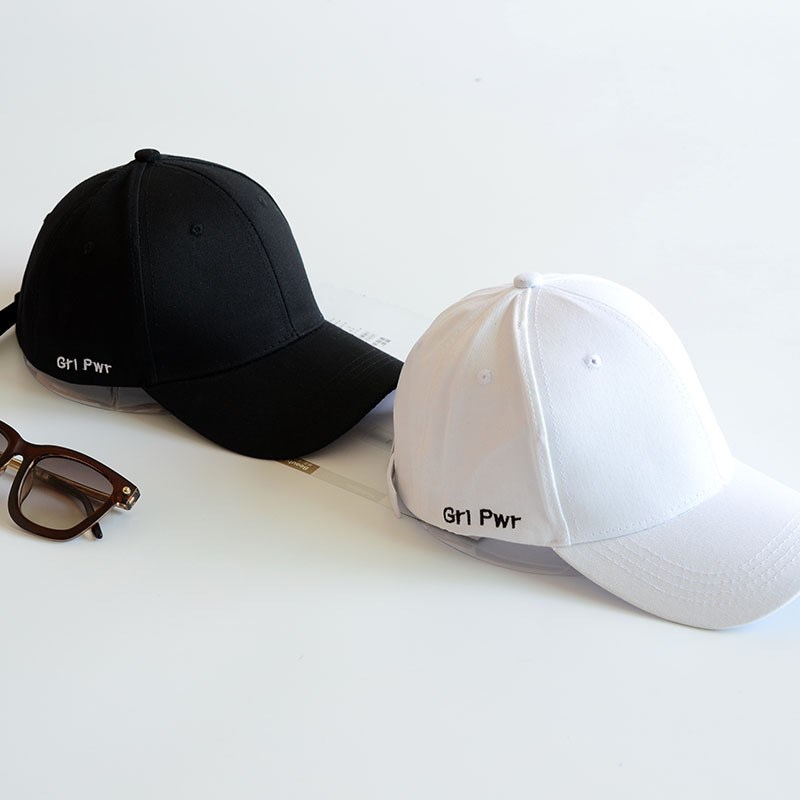 Spring and summer Korean version of the hat female letter embroidery cap visor baseball cap Hip hop cap couple hat tide