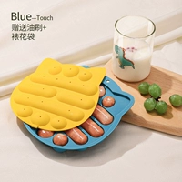 [Теплый лимонный желтый] Силиконовая колбасная плесень+декоративная сумка+масляная щетка