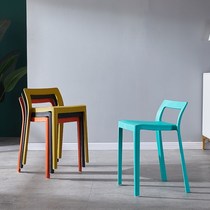Nordic Plastic Stools Thickened Home Adult Table High Bench Modern Minima Square Mastool Jumpy Hot Shop Chairs