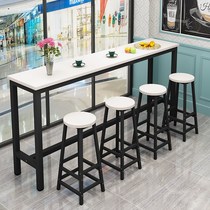 Wall bar table high table home simple long table living room partition narrow table bar table and chair combination milk tea table
