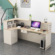 Cashier Shop Small supermarket corner counter Simple modern beauty salon Company front desk Reception desk Bar