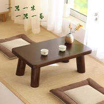 Tatami tea table floating window small table subnet red floating window table small table solid wood short table sitting day style kang table