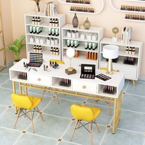 Golden nail table and chair set simple modern single double net red ins nail table nail table special price