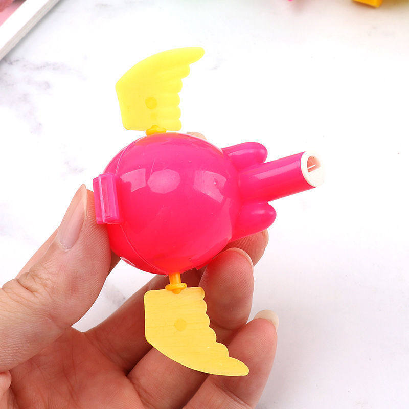 Children's whistle creative cartoon flying bird small toy bird model rotating whistle color scanning code small gift