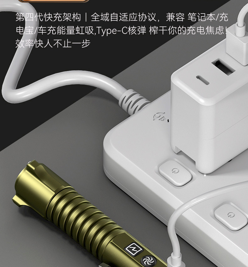 2026 New Model High-Brightness Flashlight, Rechargeable, Small, Portable, Multi-Function, Magnetic Work Light, Ultra-Bright for Outdoor Use