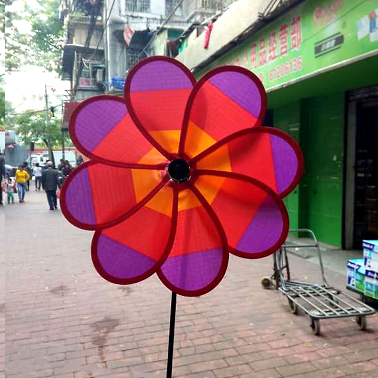 Thể thao ngoài trời và giải trí truyền thống tay khâu màu tám lá vải cối xay gió công viên đồ chơi chụp trang trí bán đồ chơi trẻ em