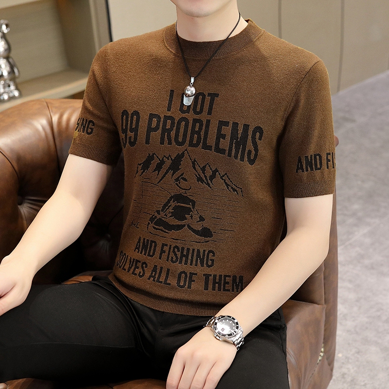 Men's Sweater with Half Turtleneck for Autumn and Winter, Short-Sleeved Knit Top, Slim Fit, Half-Sleeve, Thickened Knitwear, Base Layer Shirt Men's Sweater with Half Turtleneck for Autumn and Winter, Short-Sleeved Knit Top, Slim Fit, Half-Sleeve, Thickened Knitwear, Base Layer Shirt