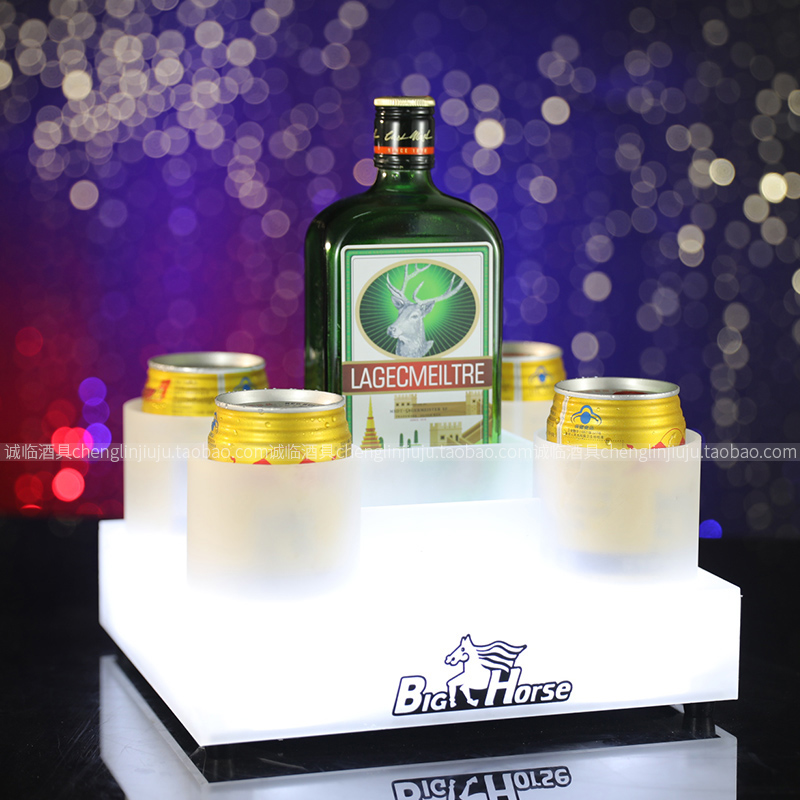 Yege wine seat luminous wine holder red bull combination set holy deer head wine mouth bar night market new wine rack base