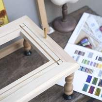 Pine wood stretch frame square desktop frame embroidery method embroidery small inner frame embroidery French table top reversible embroidery frame