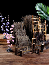 Grilled Hot Pot Hem Tray Decorated with flower and grass Bamboo Fence Day Type Sashimi Parquet Bamboo Silk Woven Bamboo Retro Fence Pendulum